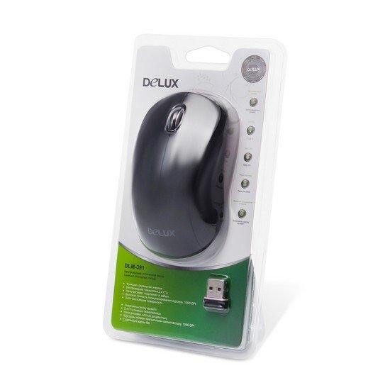 картинка Компьютерная мышь Delux DLM-391OGB